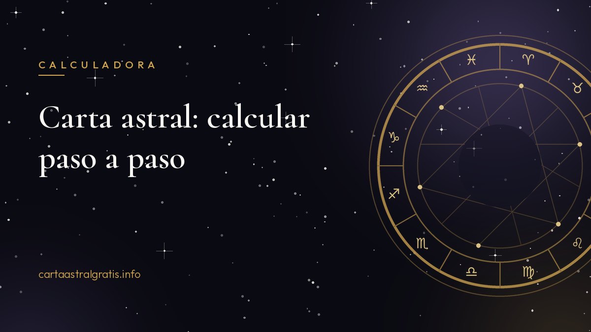 Rueda zodiacal dorada sobre cielo estrellado para calcular la carta astral paso a paso