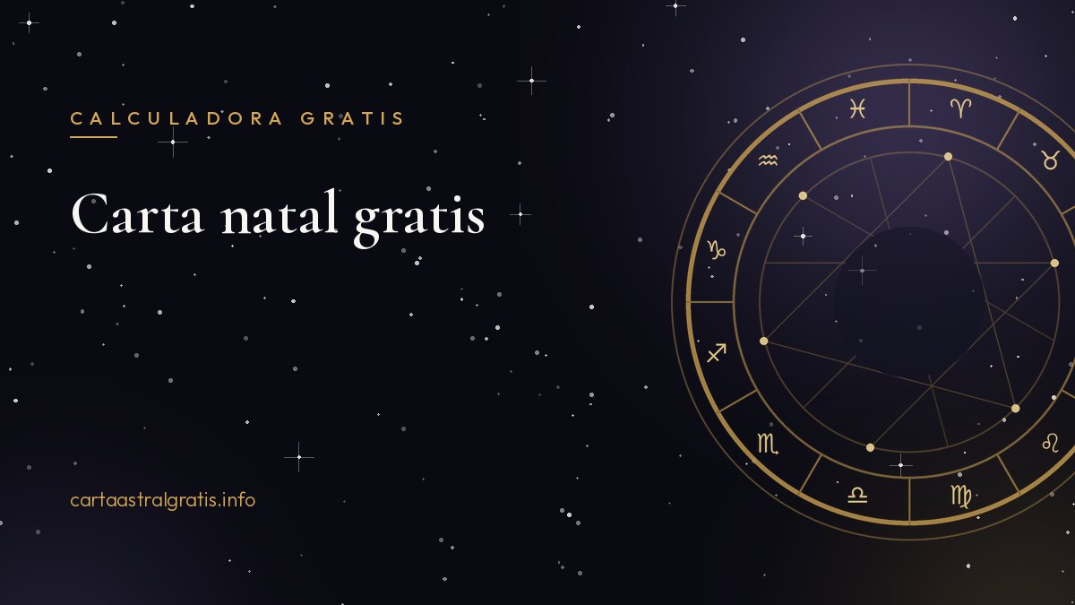 Calculadora de carta natal gratis con la rueda zodiacal dorada sobre un cielo estrellado